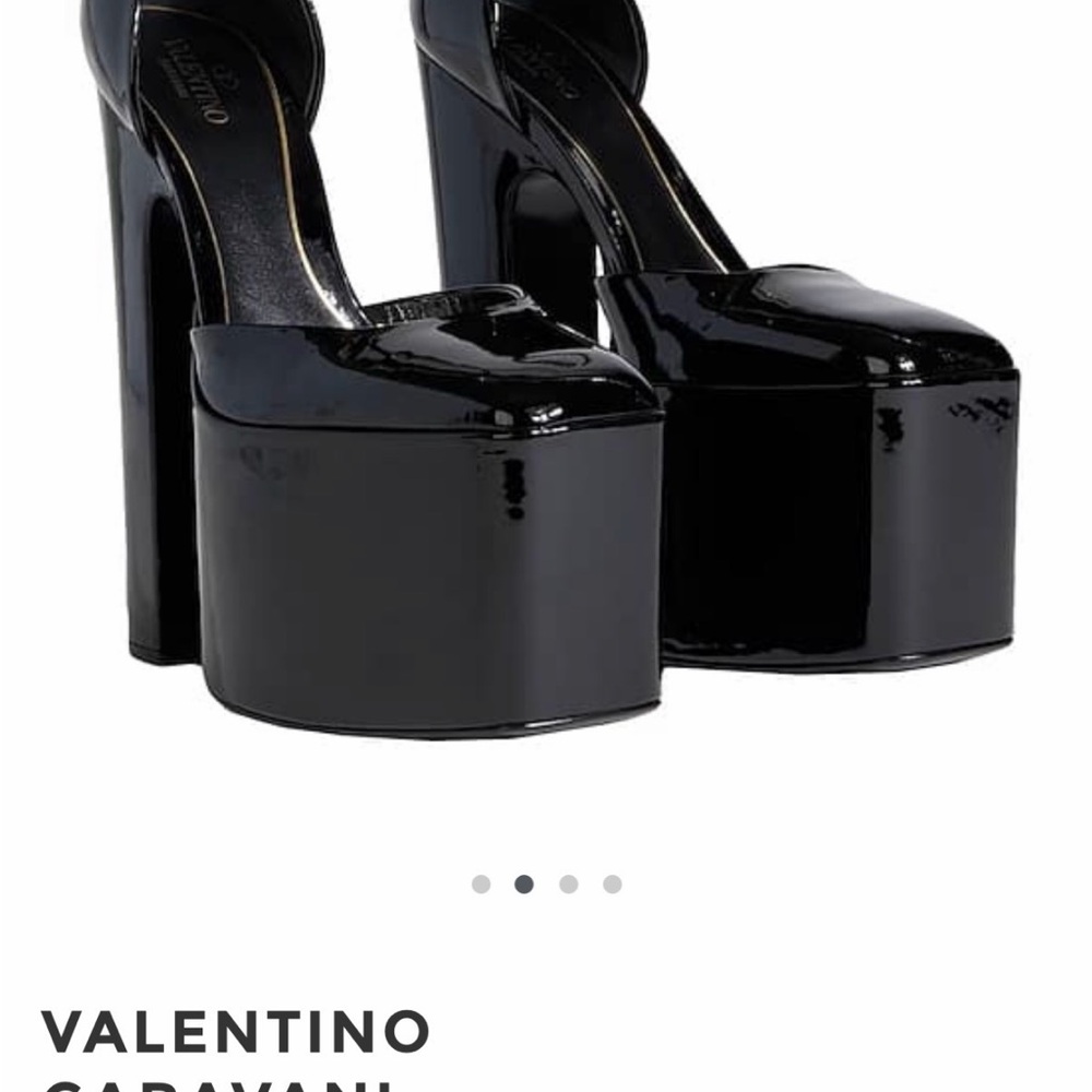 Valentino Garavani Glossy Black Patent Platform Pumps